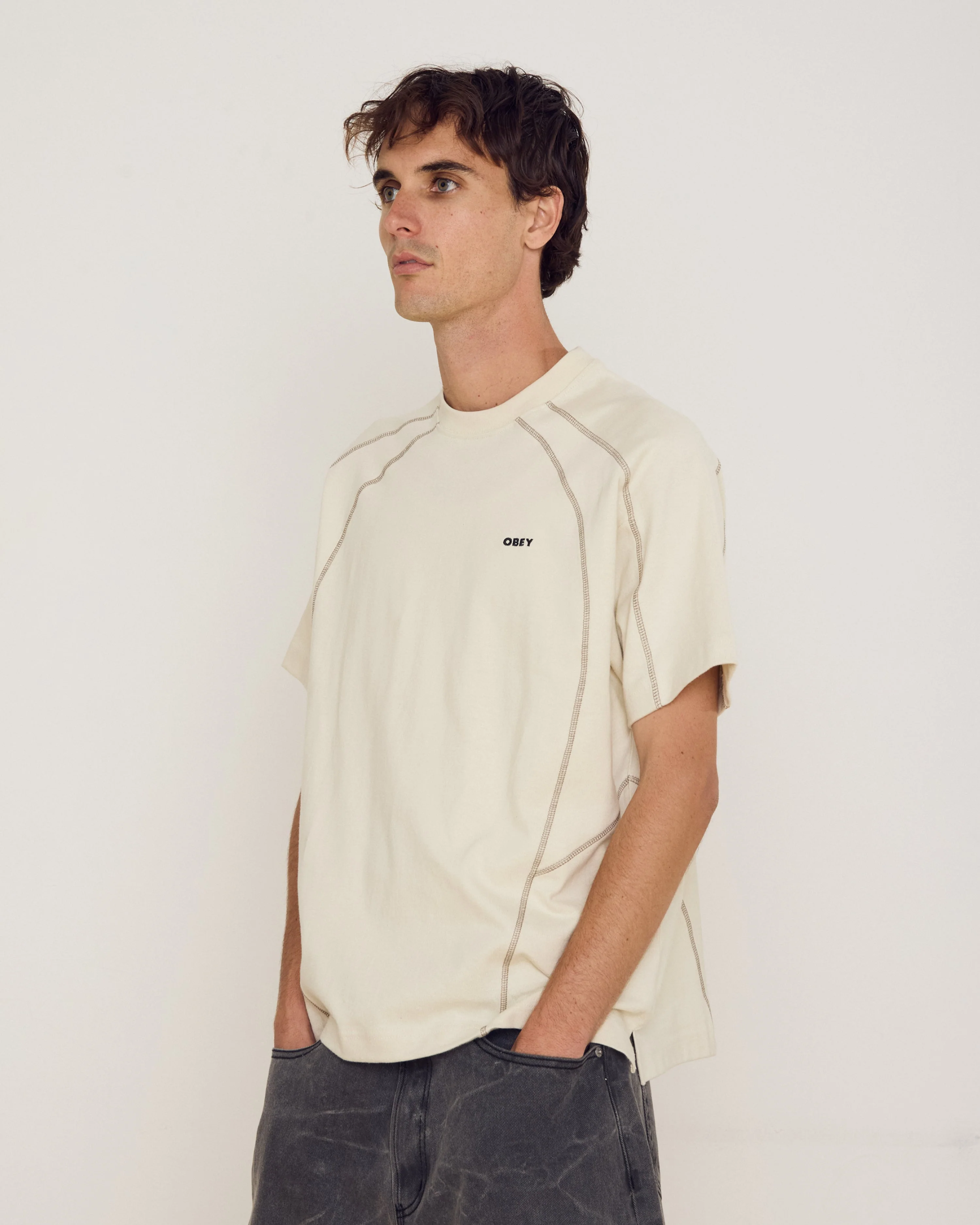 CONTRAST STITCH T-SHIRT - Image 4
