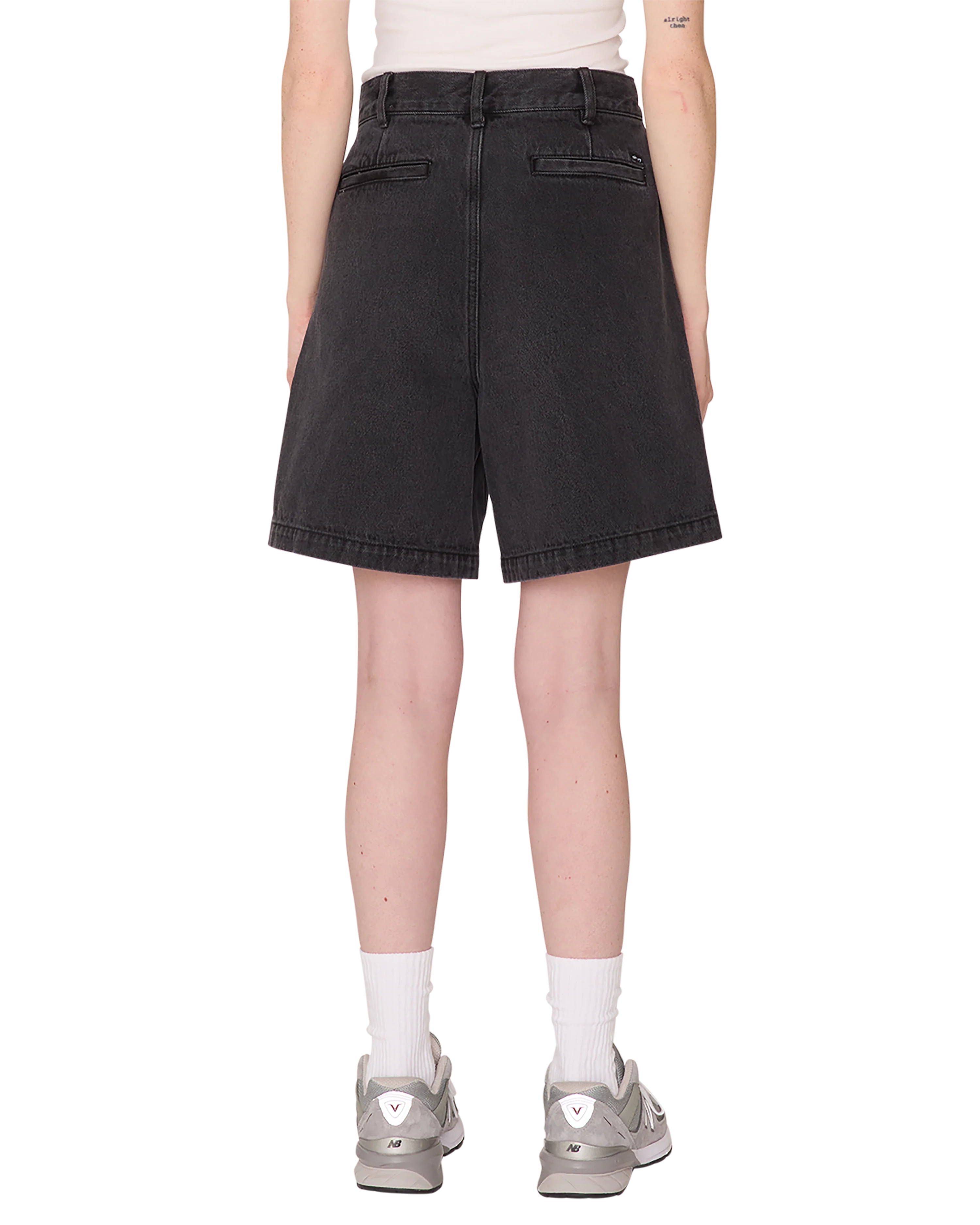 ELI II DENIM PLEATED SHORT - Image 3
