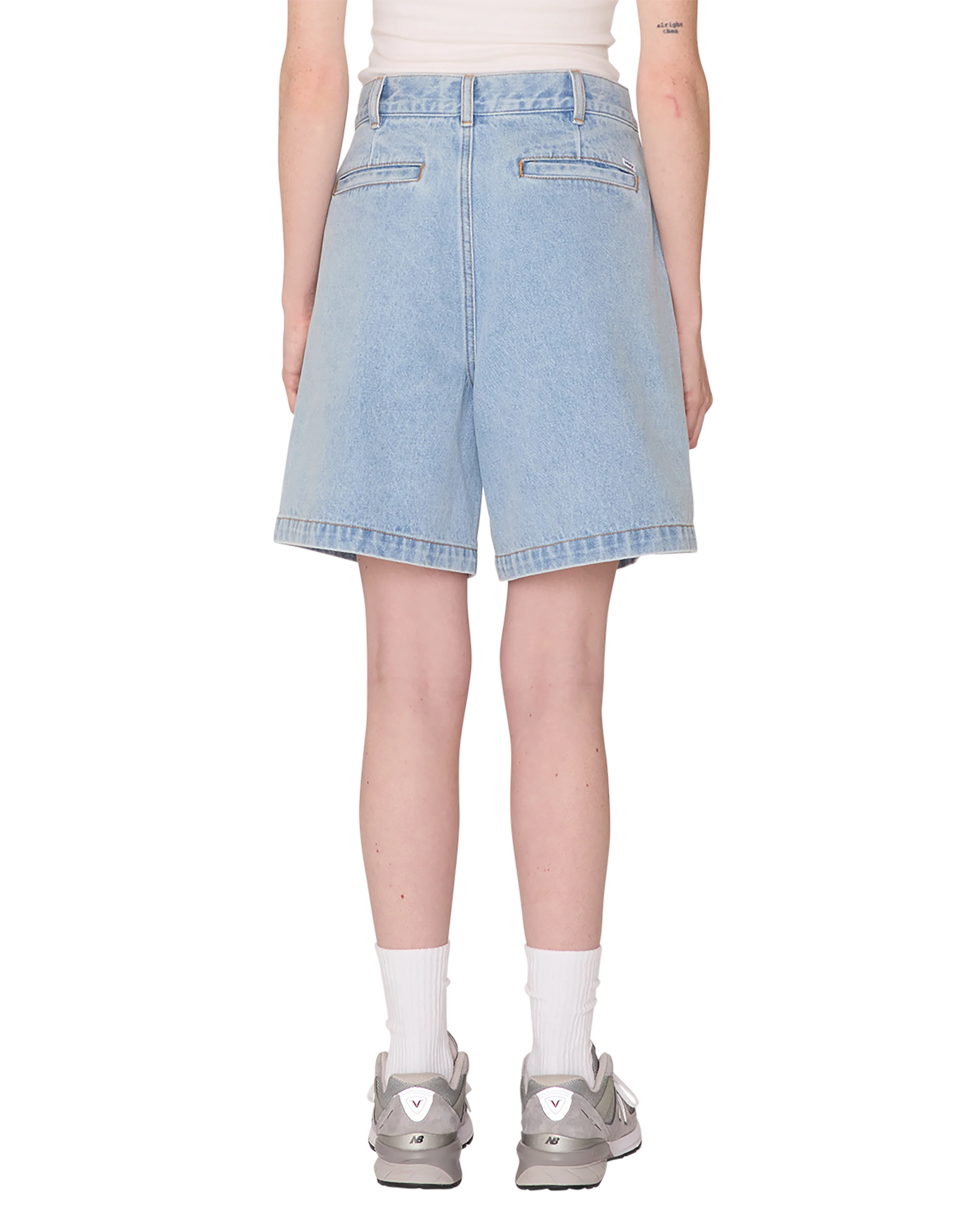 ELI II DENIM PLEATED SHORT - Image 3