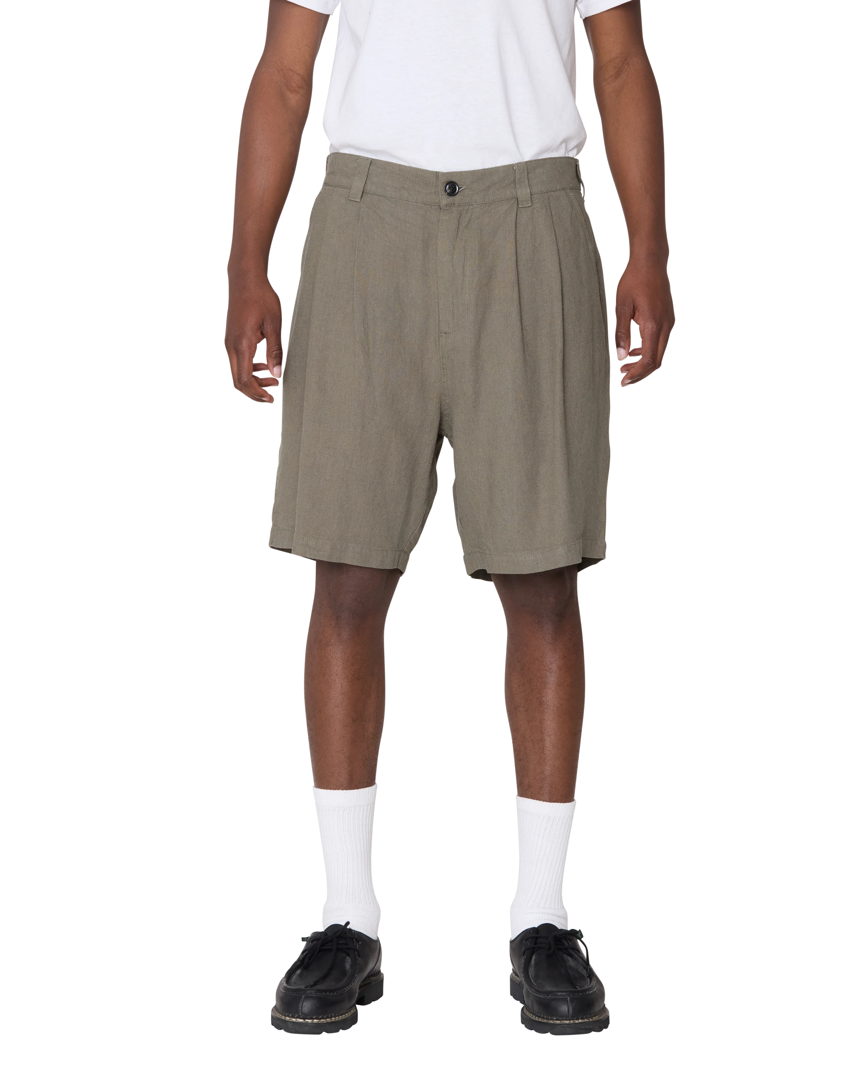 FOSTER PLEATED LINEN SHORT - Image 3