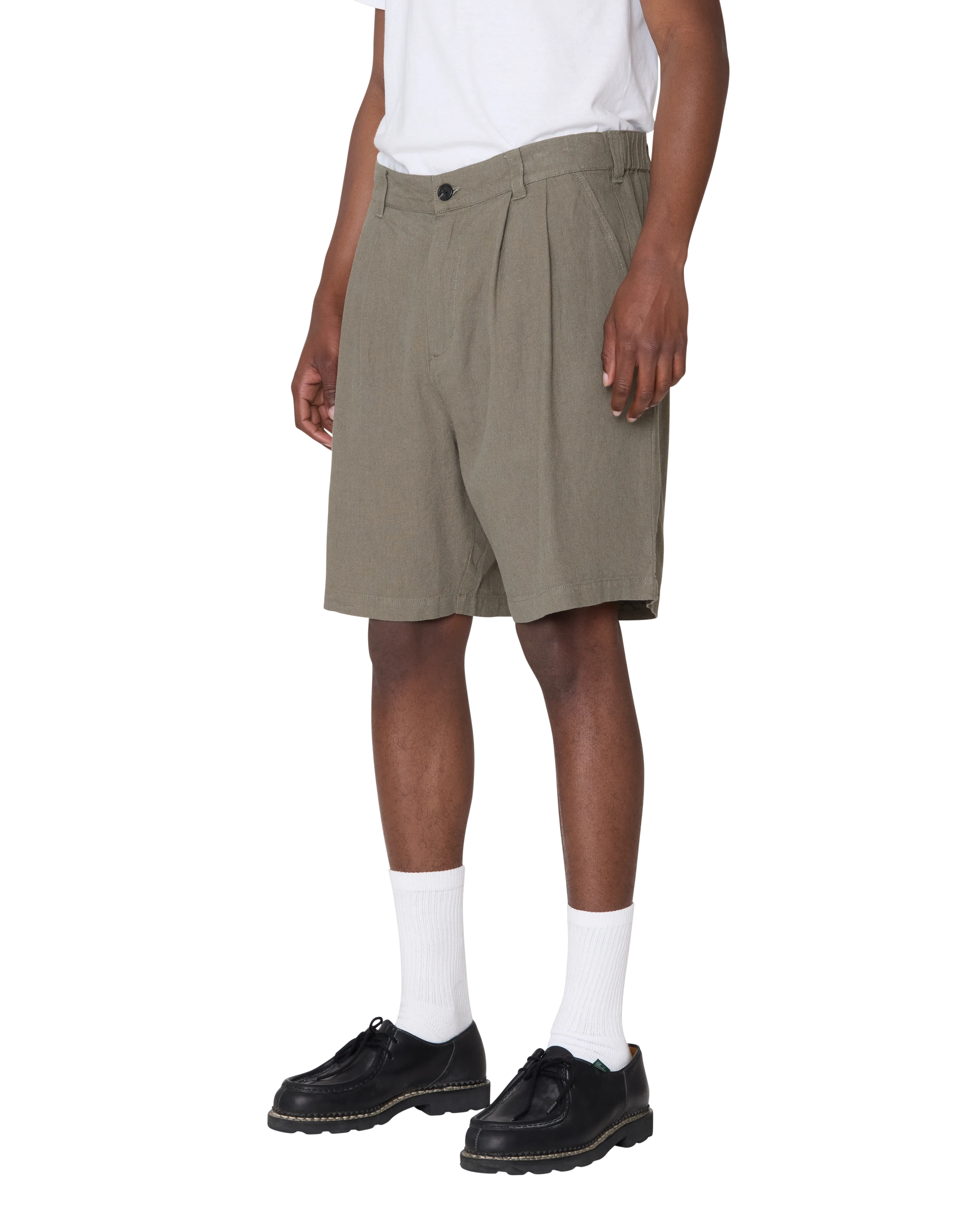FOSTER PLEATED LINEN SHORT - Image 4