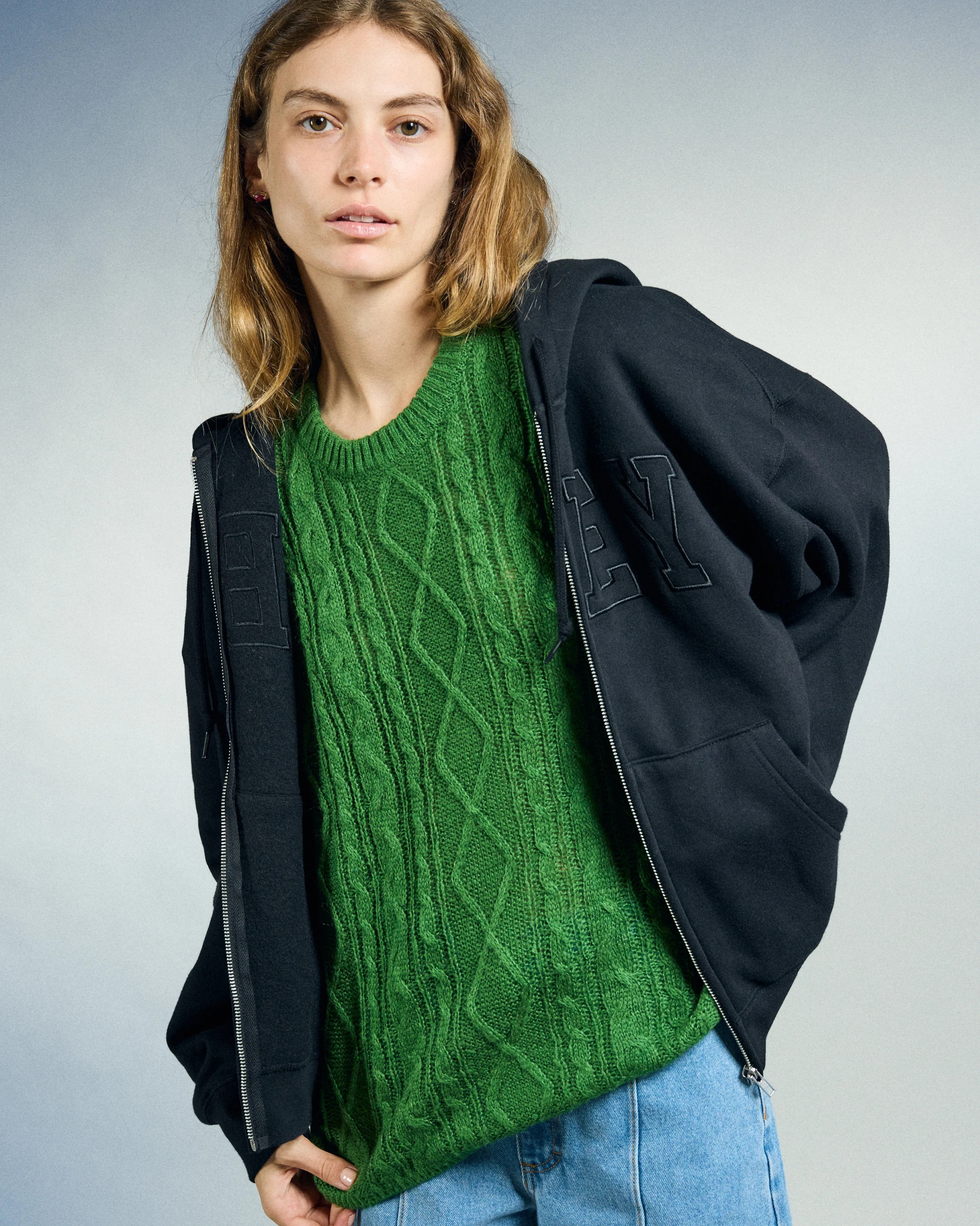 ISABELLA LOOSE CABLE SWEATER - Image 6
