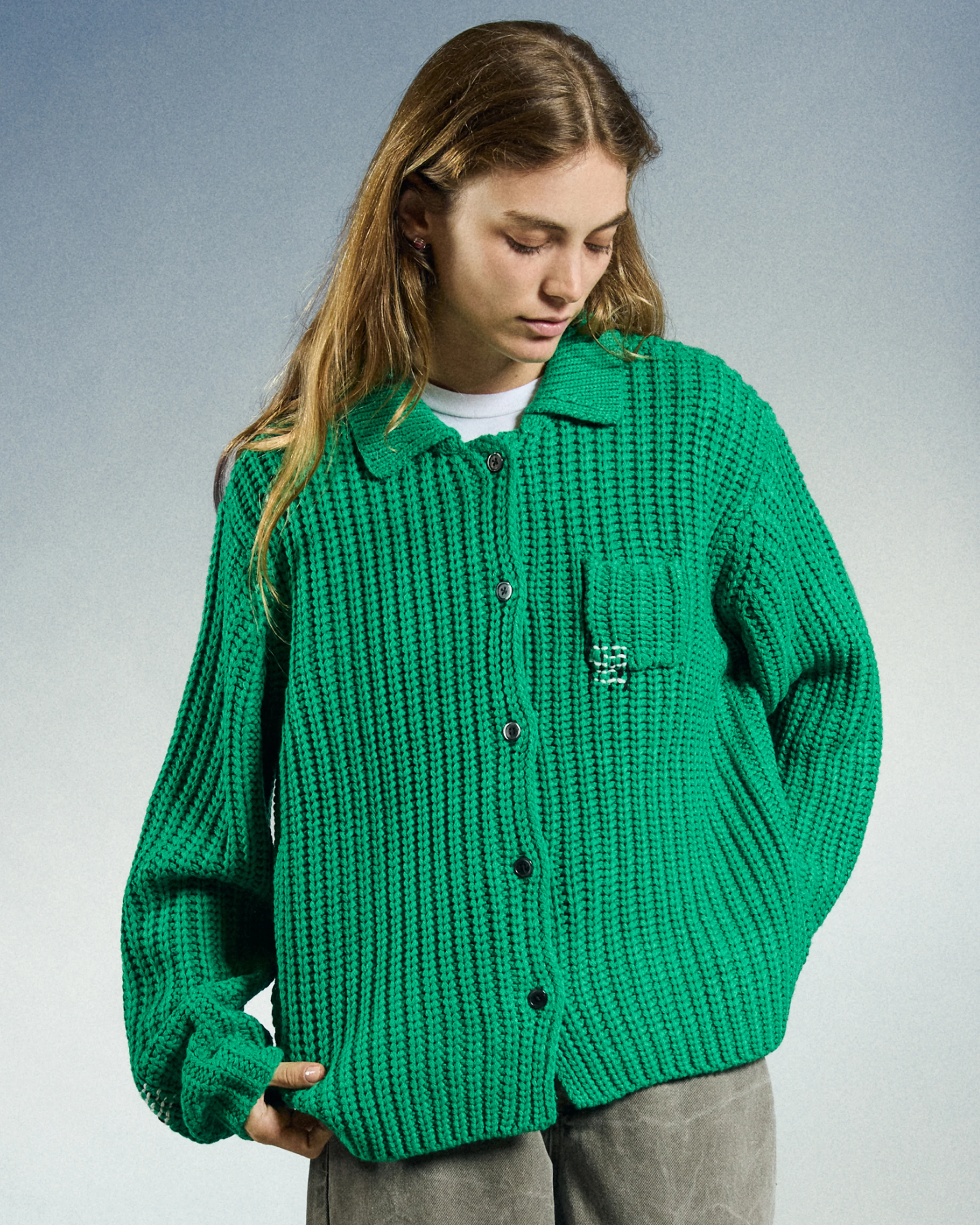 JULIAN BUTTON DOWN SWEATER - Image 5
