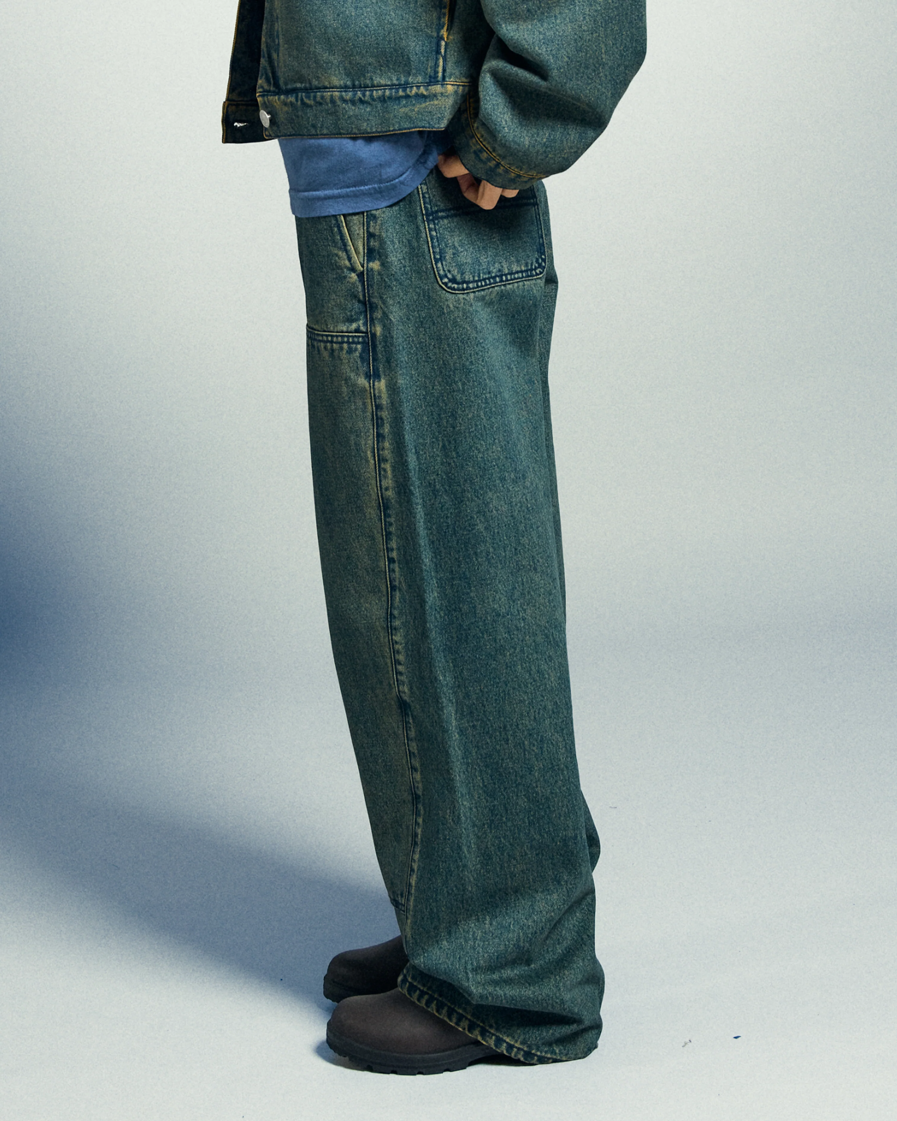 LEAH III BAGGY DBL KNEE DENIM - Image 5