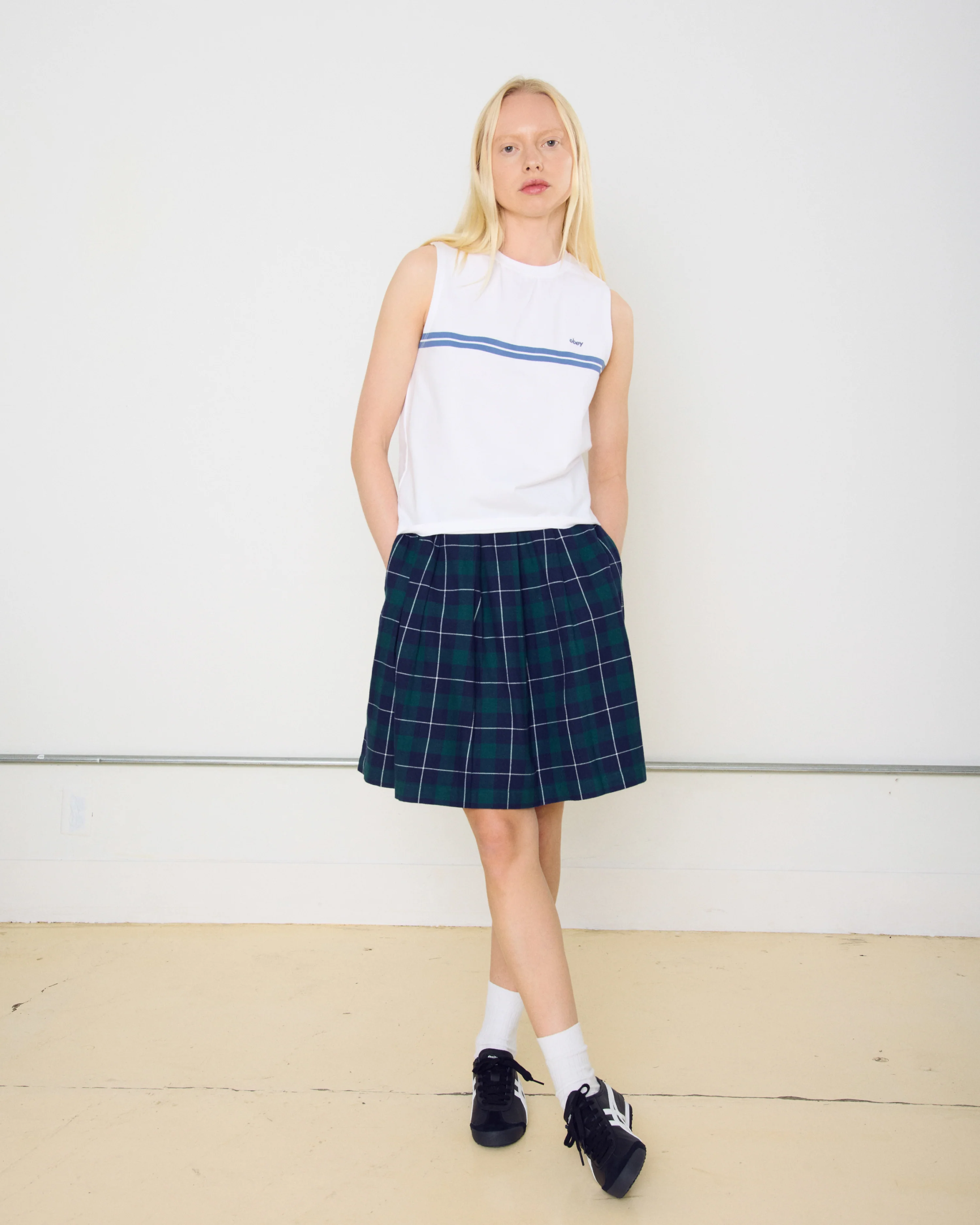 SHELLY PLAID PLEATED SKIRT - Image 6