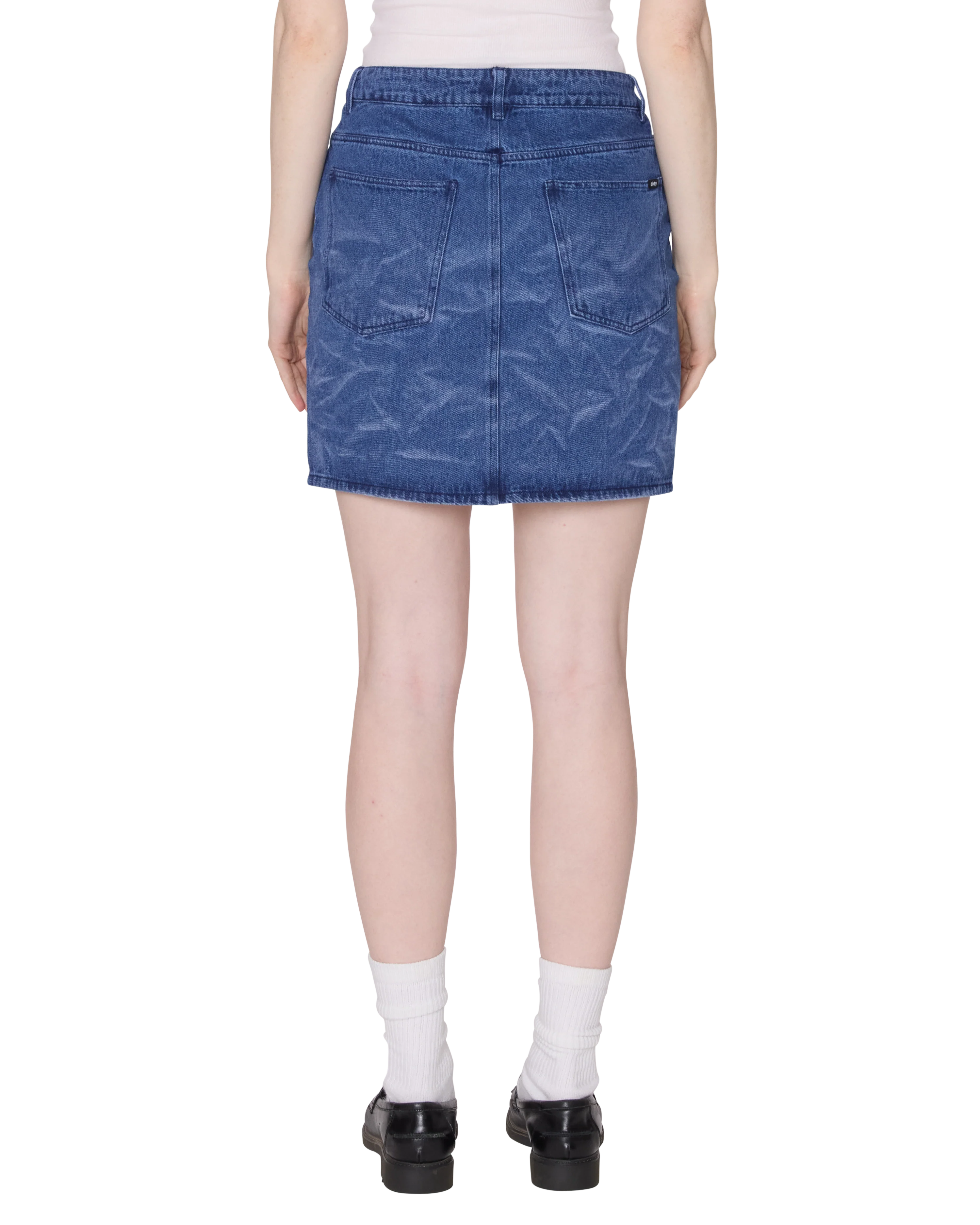 TRINITY WRINKLE DENIM SKIRT - Image 3